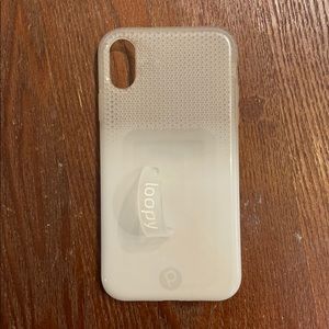 iPhone XR white ombré loopy case